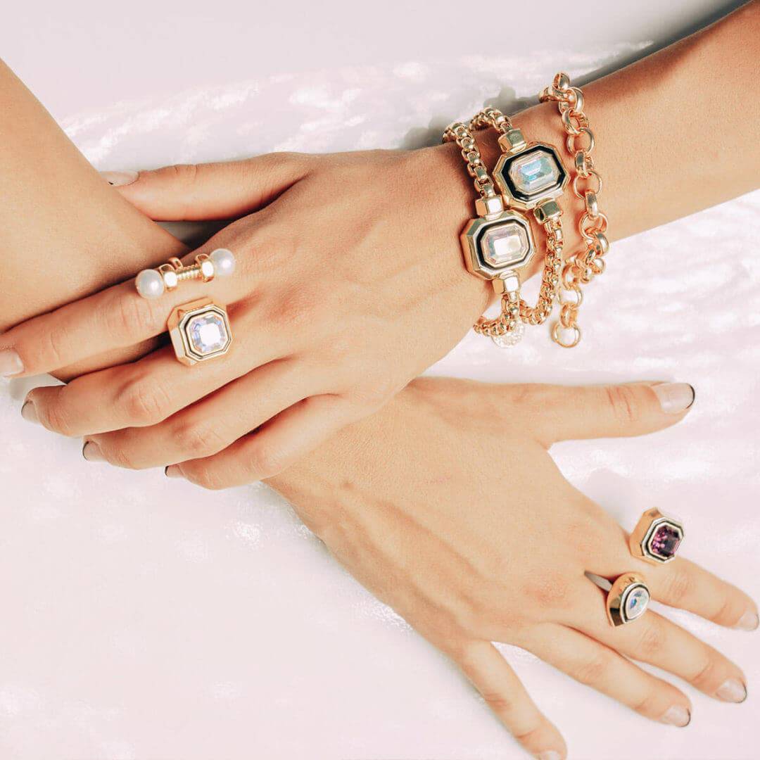 Atwood Amethyst Gold Bracelet - Isharya | Modern Indian Jewelry