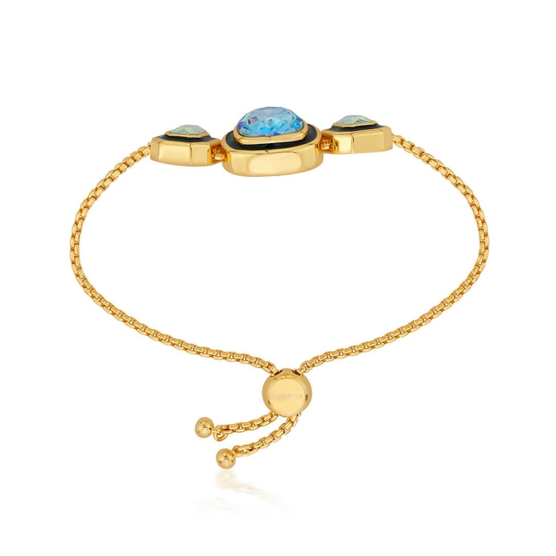 Belle Black Enamel Bracelet - Isharya | Modern Indian Jewelry