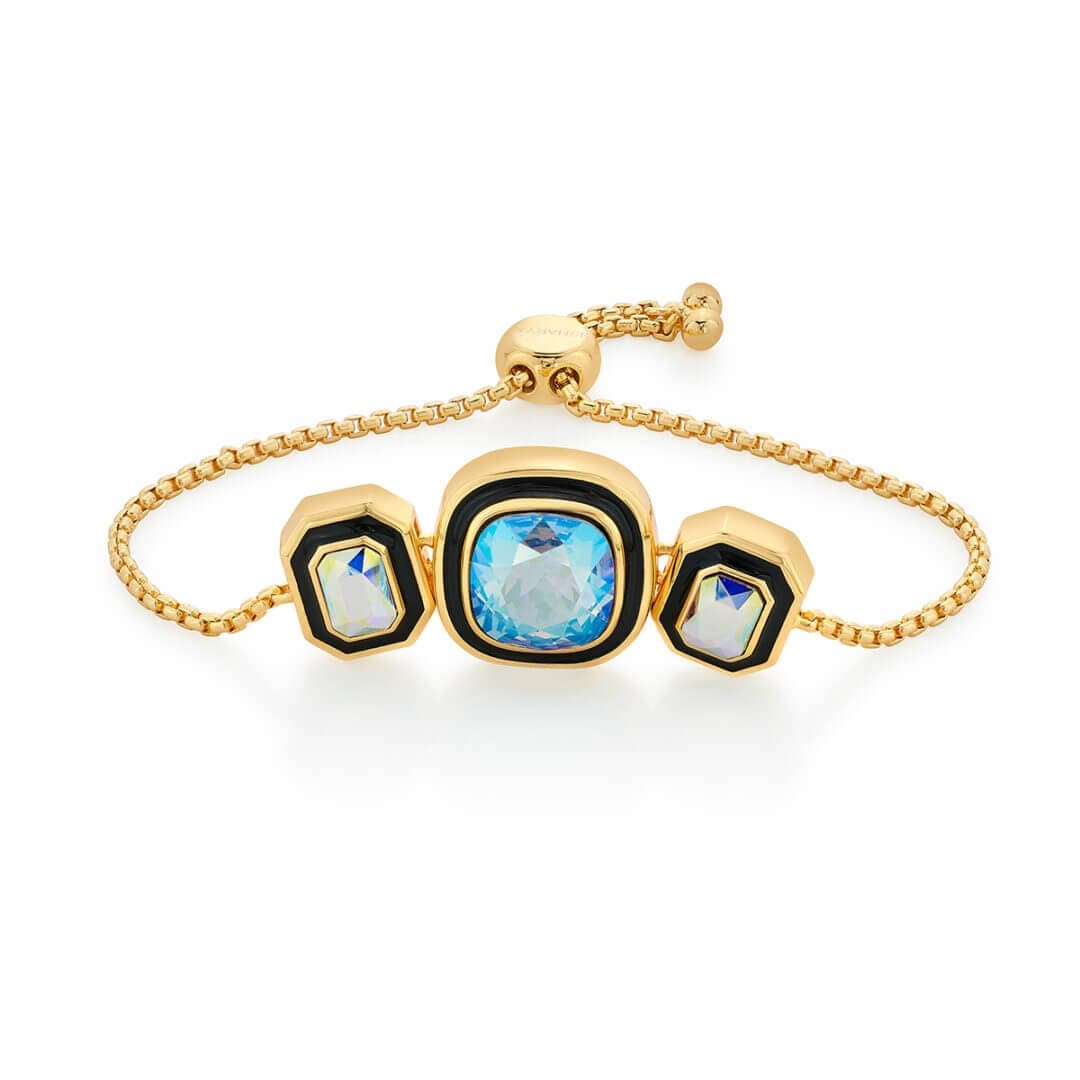 Belle Black Enamel Bracelet - Isharya | Modern Indian Jewelry