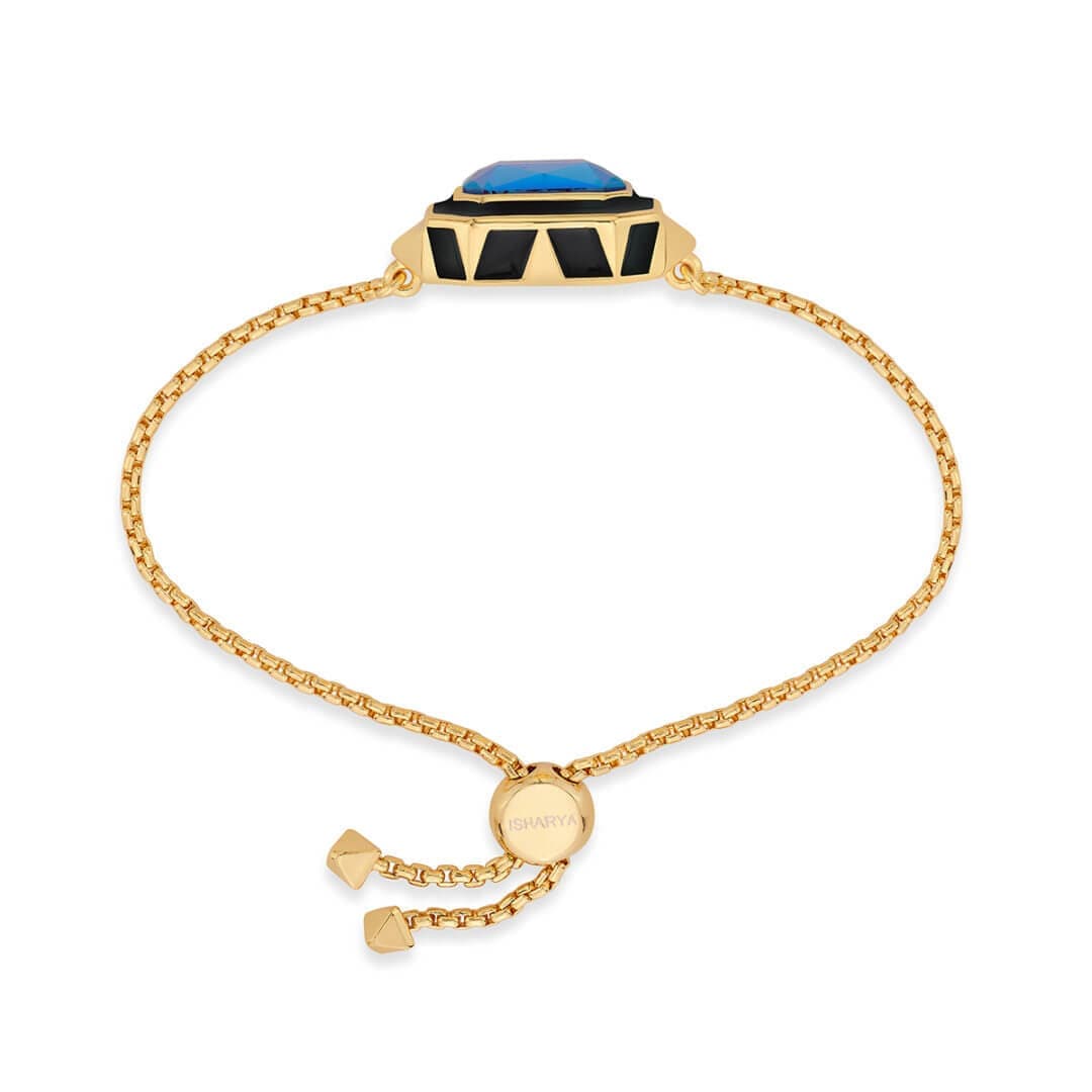 Ikigai Black Enamel Bracelet - Isharya | Modern Indian Jewelry