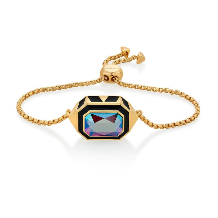 Ikigai Black Enamel Bracelet - Isharya | Modern Indian Jewelry