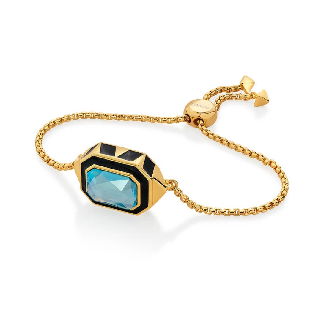 Kefi Black Enamel Bracelet - Isharya | Modern Indian Jewelry