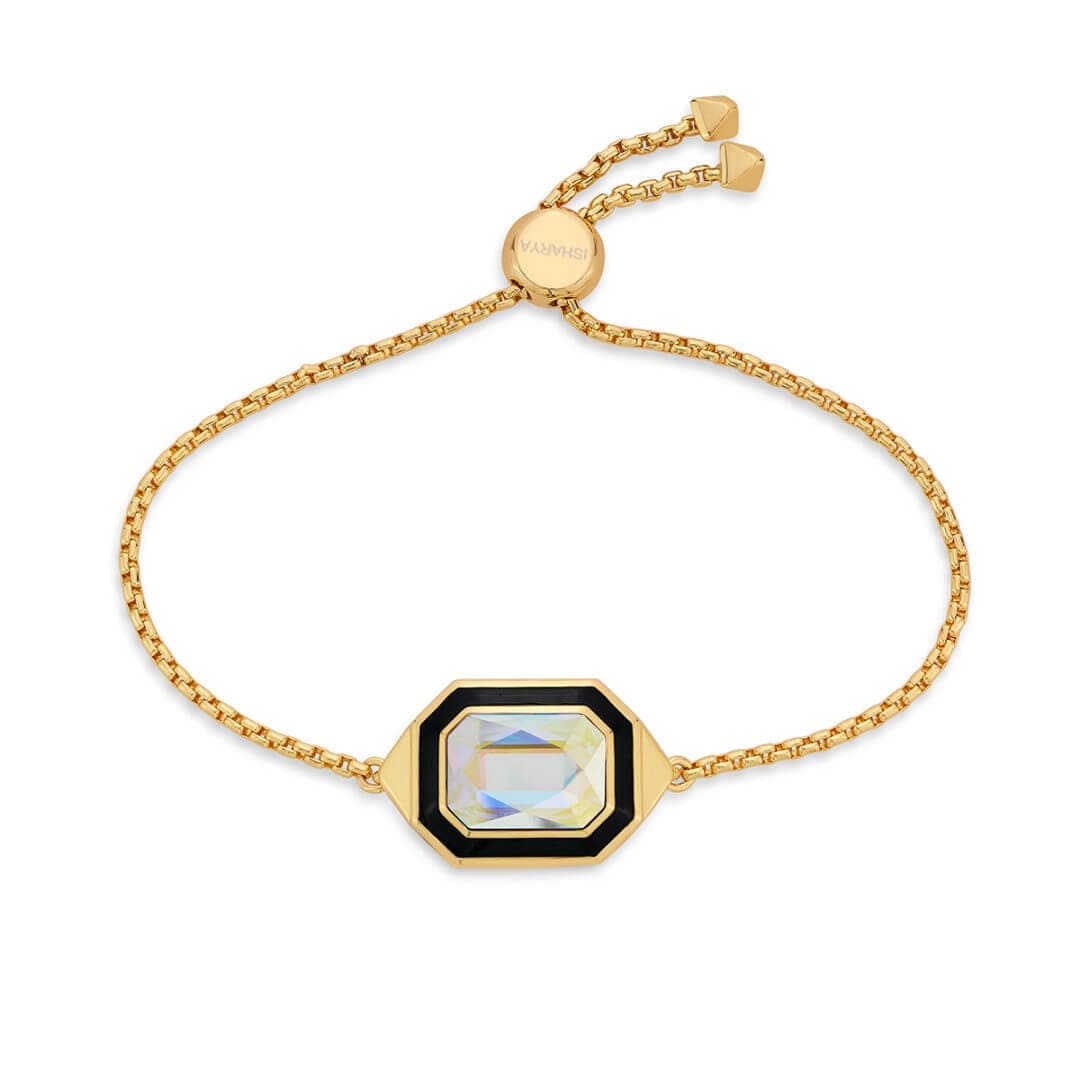 Meraki Black Enamel Bracelet - Isharya | Modern Indian Jewelry