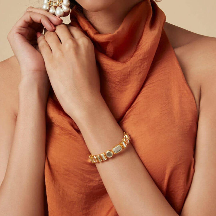 Mirror Bolo Tennis Bracelet - Isharya | Modern Indian Jewelry
