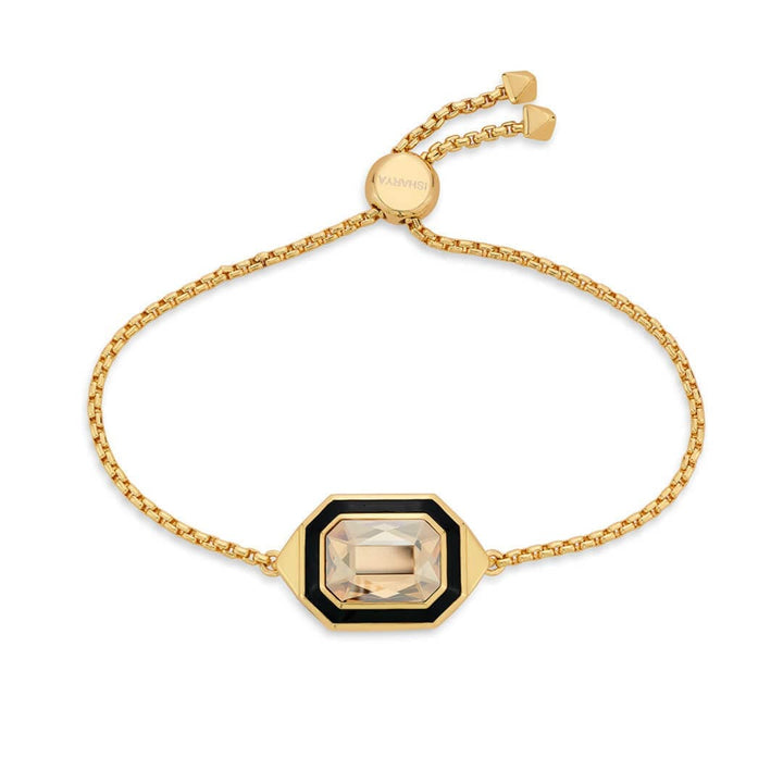 Soleil Black Enamel Bracelet - Isharya | Modern Indian Jewelry