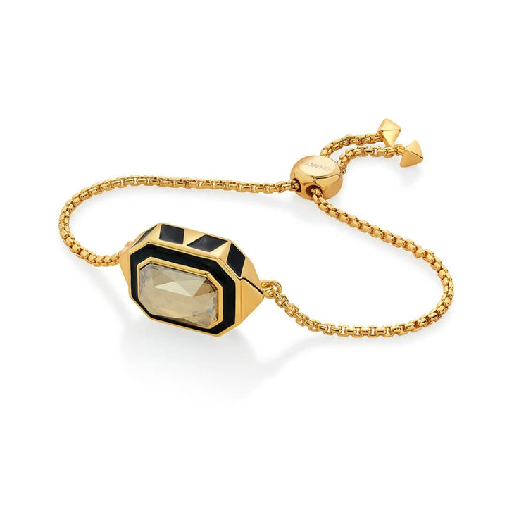 Soleil Black Enamel Bracelet - Isharya | Modern Indian Jewelry