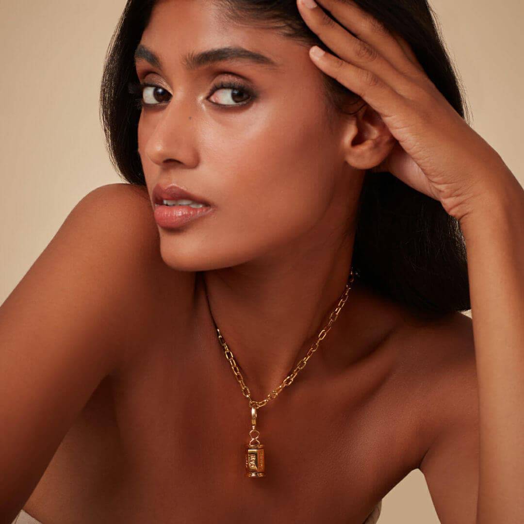Bhuddist Prayer Wheel Charm - Isharya | Modern Indian Jewelry