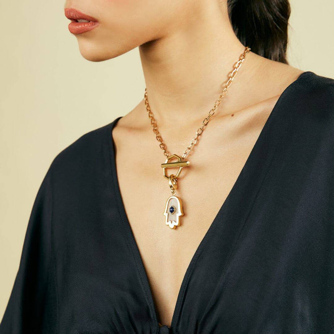 Navratna Hamsa Charm - Isharya | Modern Indian Jewelry