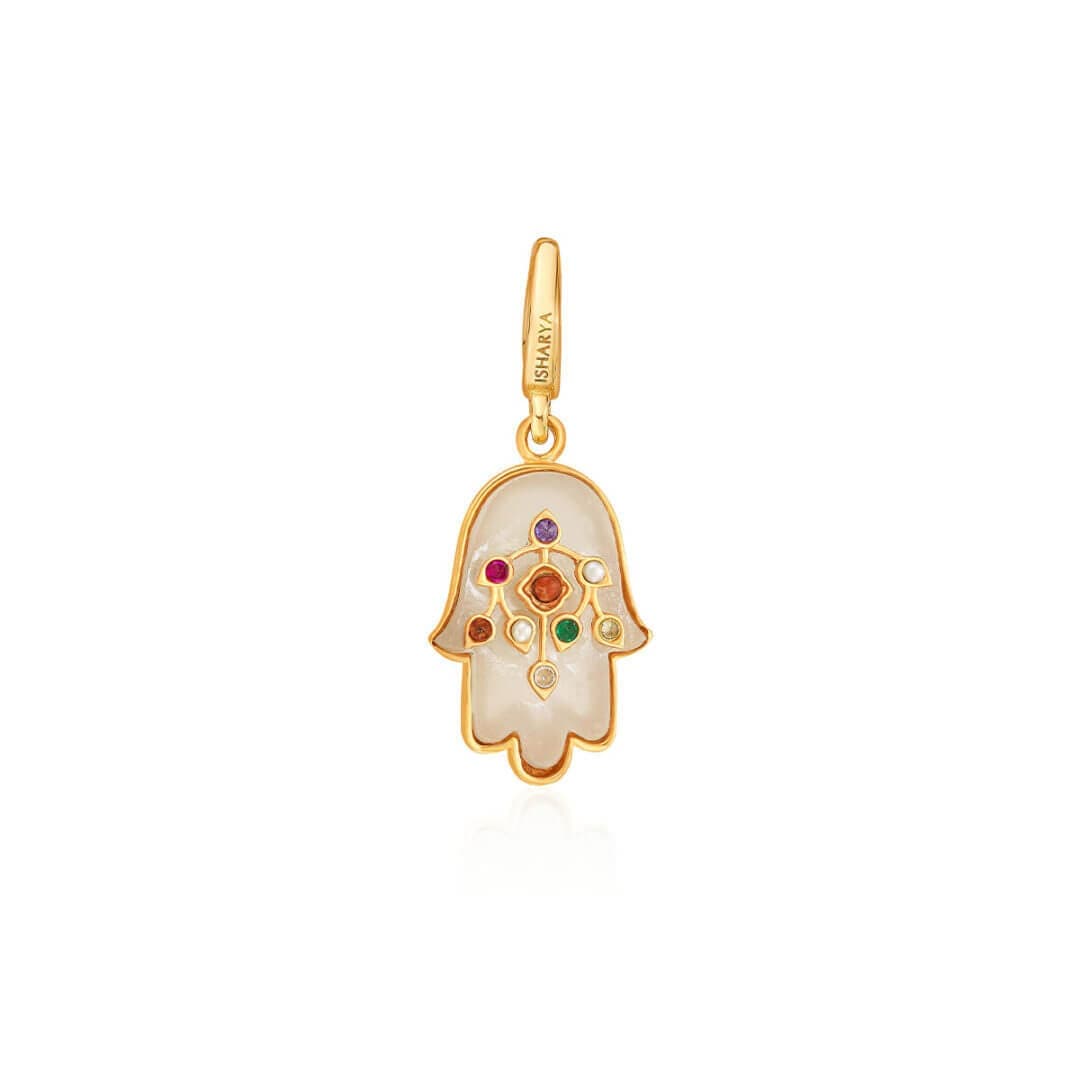 Navratna Hamsa Charm - Isharya | Modern Indian Jewelry