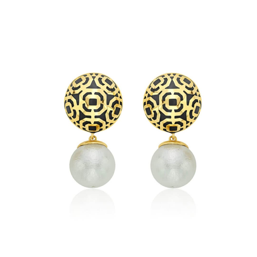 Borderless Filigree & Pearl Earring - Isharya | Modern Indian Jewelry