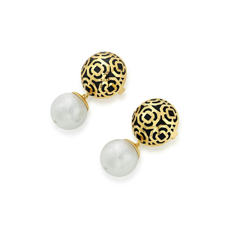Borderless Filigree & Pearl Earring - Isharya | Modern Indian Jewelry