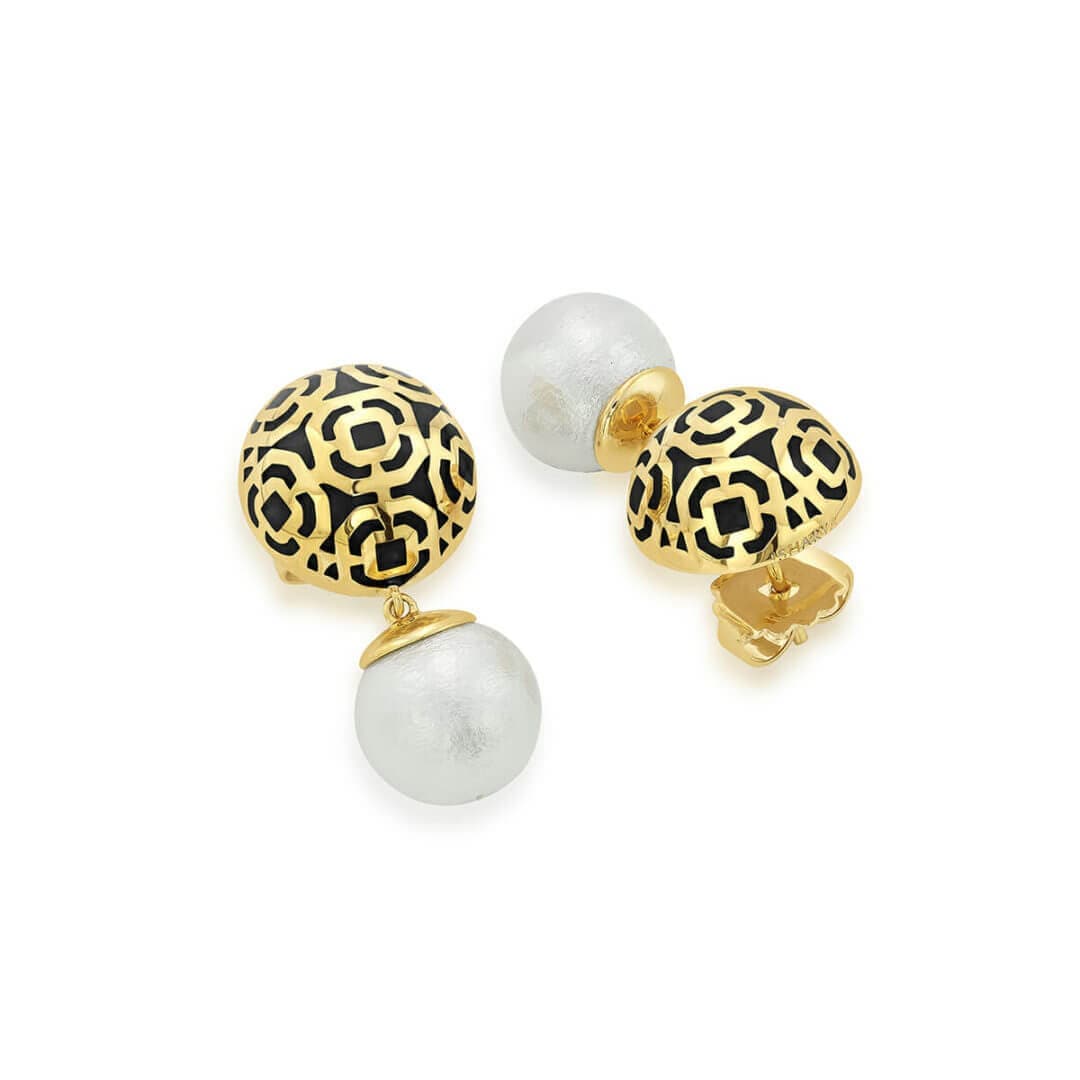 Borderless Filigree & Pearl Earring - Isharya | Modern Indian Jewelry