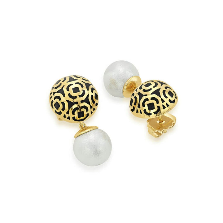 Borderless Filigree & Pearl Earring - Isharya | Modern Indian Jewelry