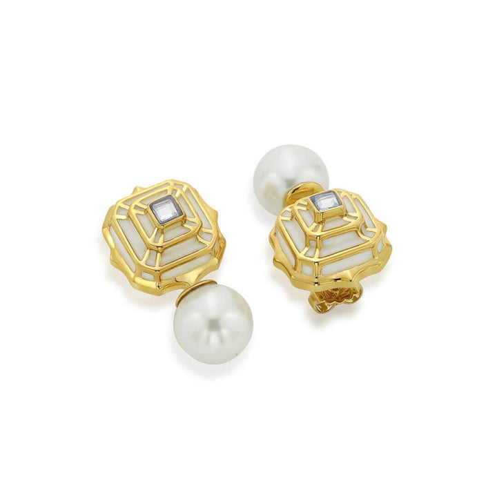 Borderless Hampi Pearl Drop Earring - Isharya | Modern Indian Jewelry