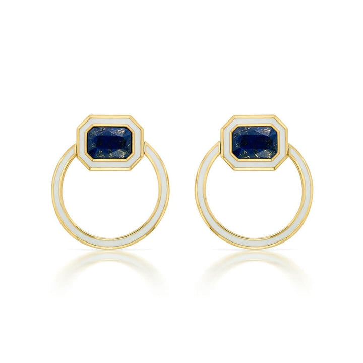 Borderless Lapis Shadow Loop Earrings - Isharya | Modern Indian Jewelry