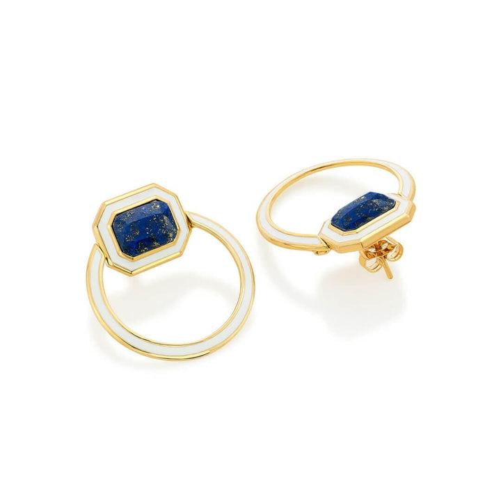 Borderless Lapis Shadow Loop Earrings - Isharya | Modern Indian Jewelry