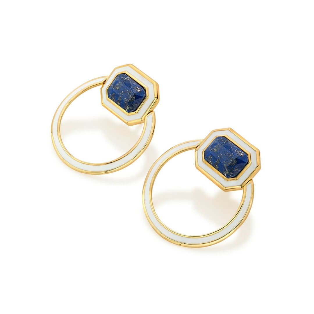 Borderless Lapis Shadow Loop Earrings - Isharya | Modern Indian Jewelry