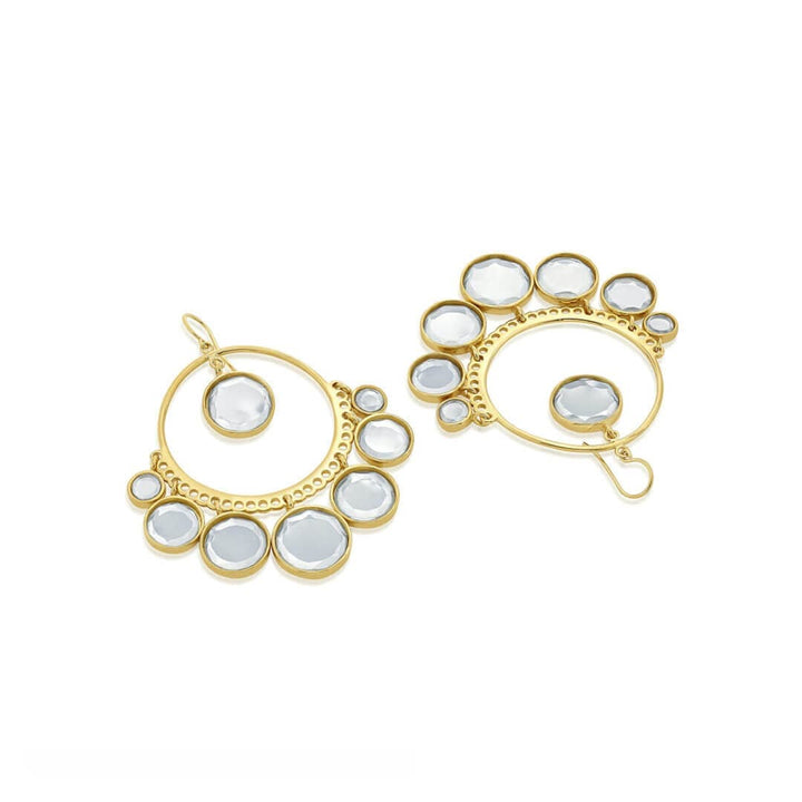 Borderless Mirror Gems Hoop Earring - Isharya | Modern Indian Jewelry