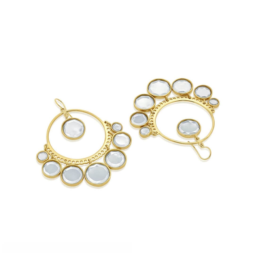 Borderless Mirror Gems Hoop Earring - Isharya | Modern Indian Jewelry