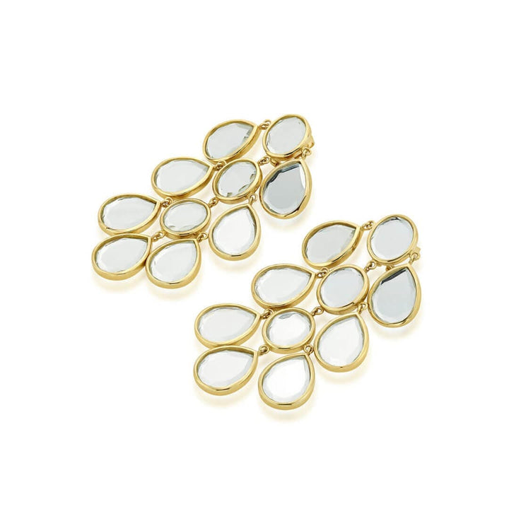 Borderless Mirror Splash Cascading Large Drop Earring - Isharya | Modern Indian Jewelry