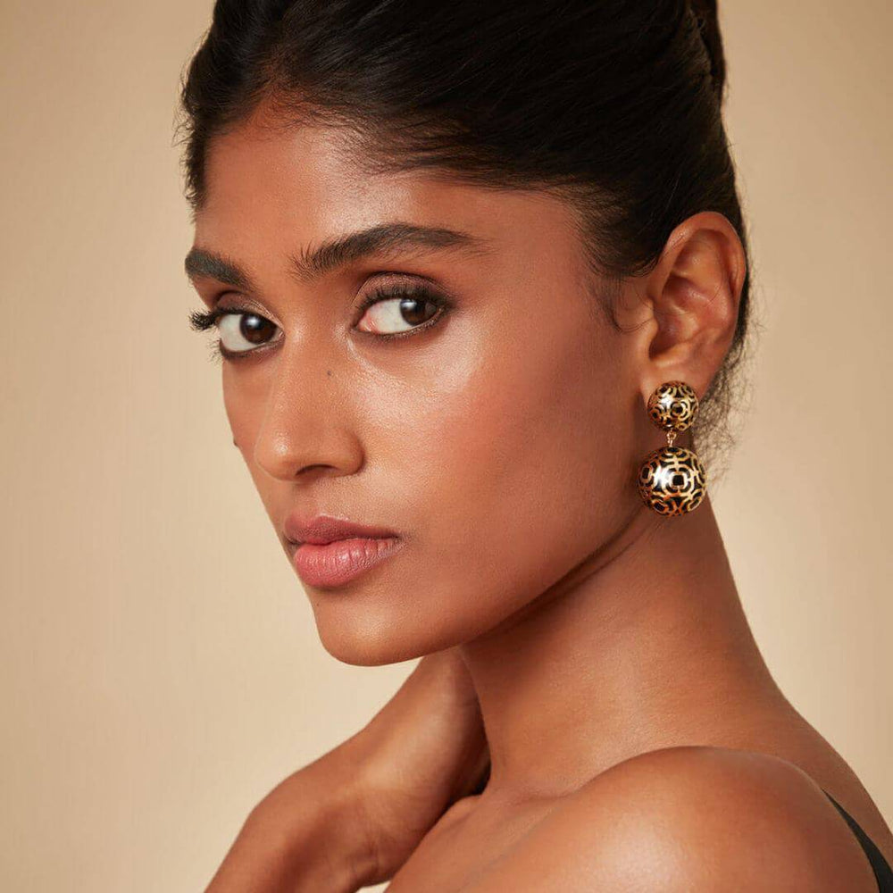 Borderless Mop Circle Earrings - Isharya | Modern Indian Jewelry
