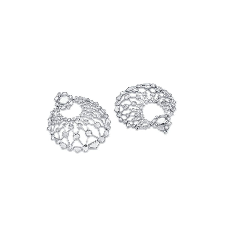 Crystal Moon Bali Earrings - Isharya | Modern Indian Jewelry