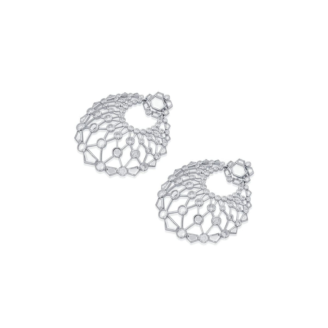 Crystal Moon Bali Earrings - Isharya | Modern Indian Jewelry
