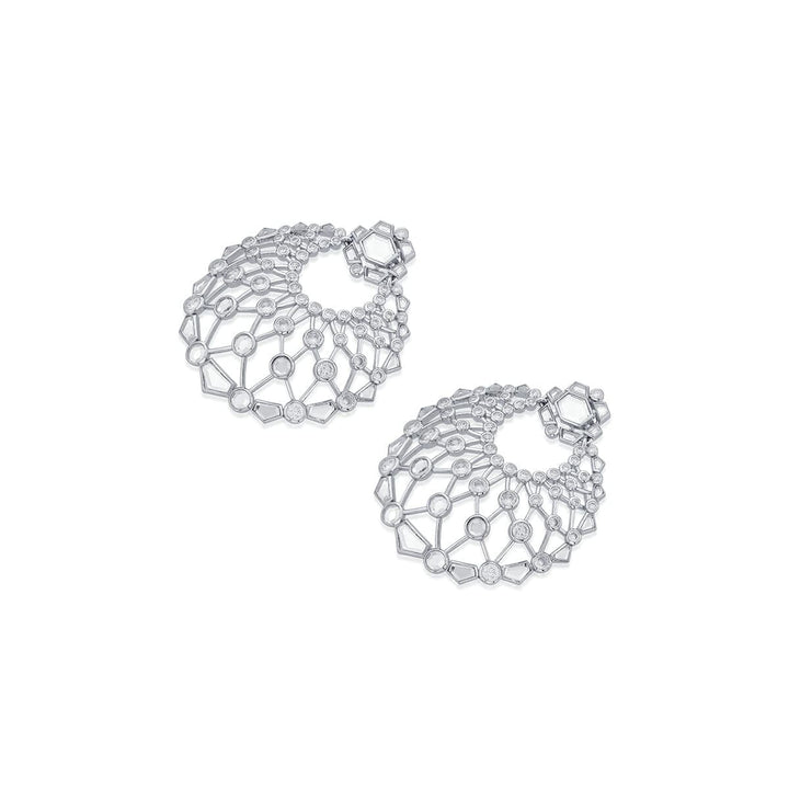 Crystal Moon Bali Earrings - Isharya | Modern Indian Jewelry