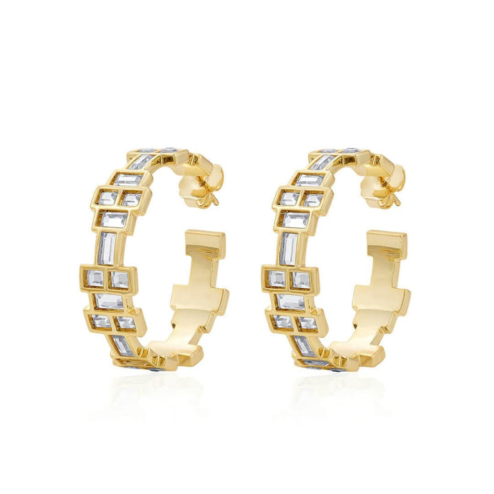 Disco Mirror Hoop Earring - Isharya | Modern Indian Jewelry