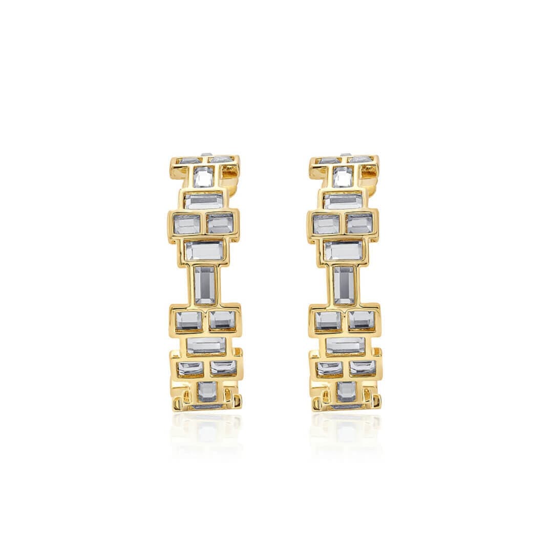 Disco Mirror Hoop Earring - Isharya | Modern Indian Jewelry