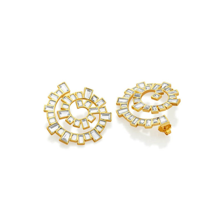 Disco Mirror Spiral Earring - Isharya | Modern Indian Jewelry