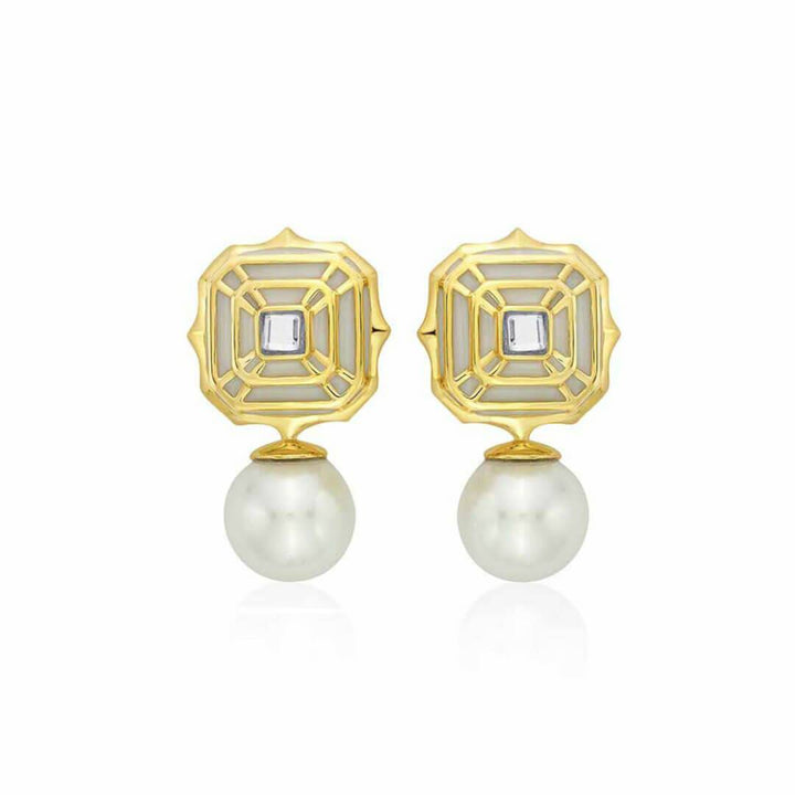 Borderless Hampi Pearl Drop Earring - Isharya | Modern Indian Jewelry