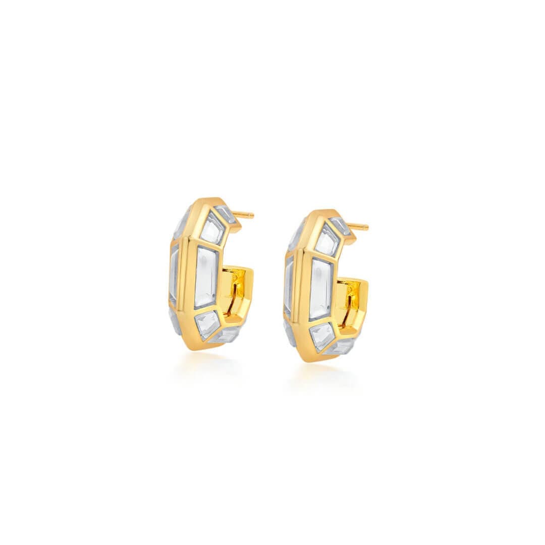 Harmony Huggie Earrings - Isharya | Modern Indian Jewelry