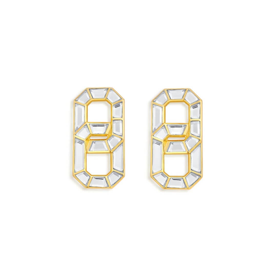 Infinity Stud Earrings - Isharya | Modern Indian Jewelry