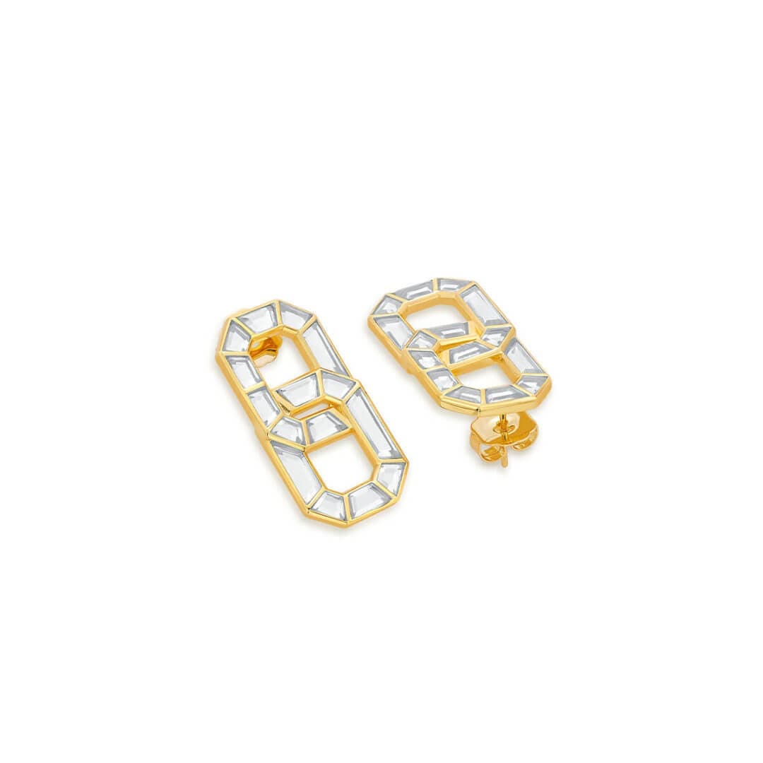 Infinity Stud Earrings - Isharya | Modern Indian Jewelry