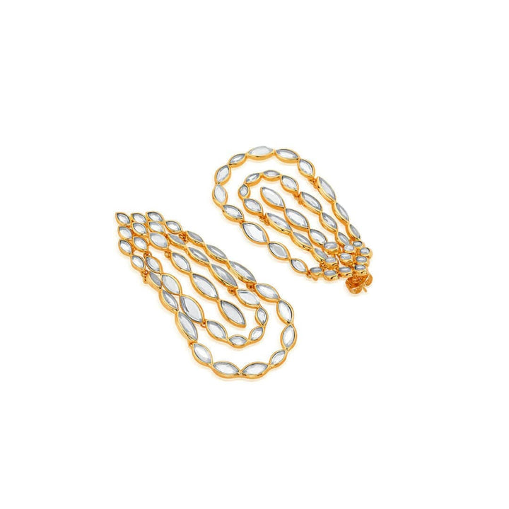Marquise Mirror Chandelier Earrings - Isharya | Modern Indian Jewelry