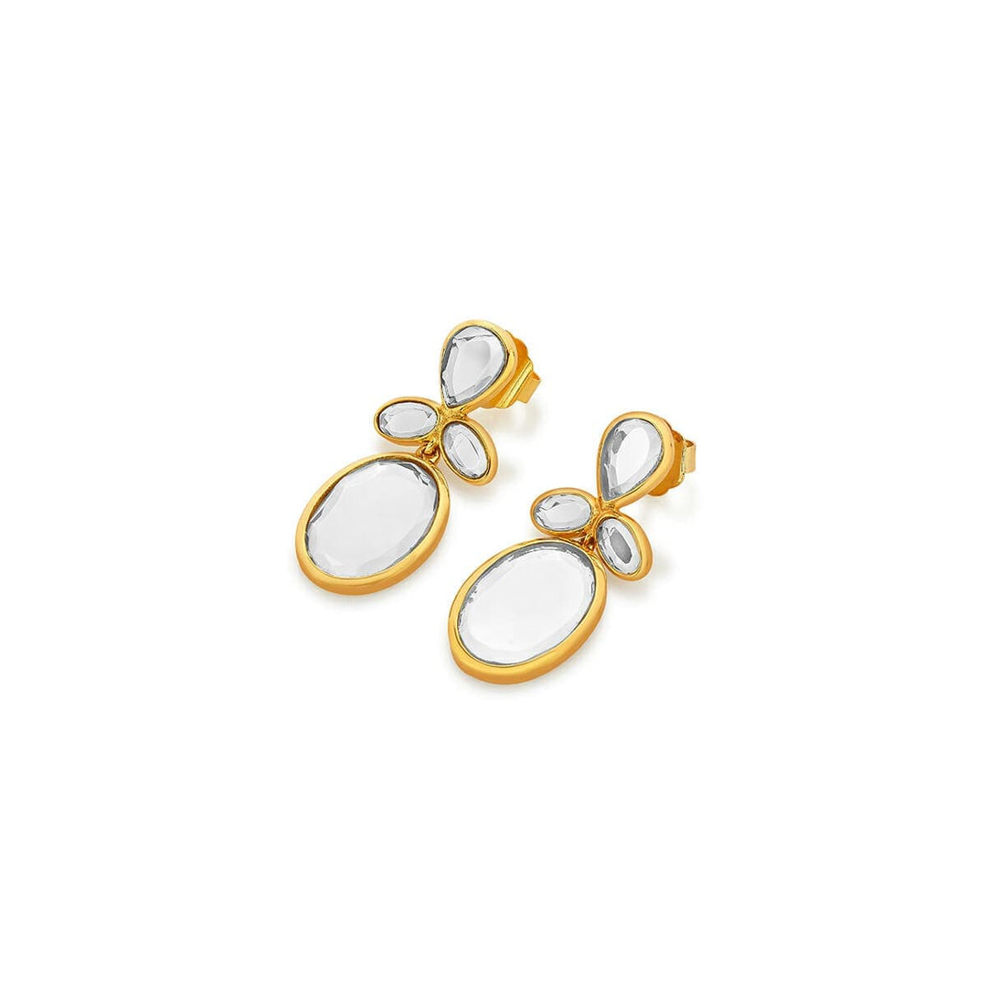 Mirrors on the Move Drop Mirror Earrings - Isharya | Modern Indian Jewelry