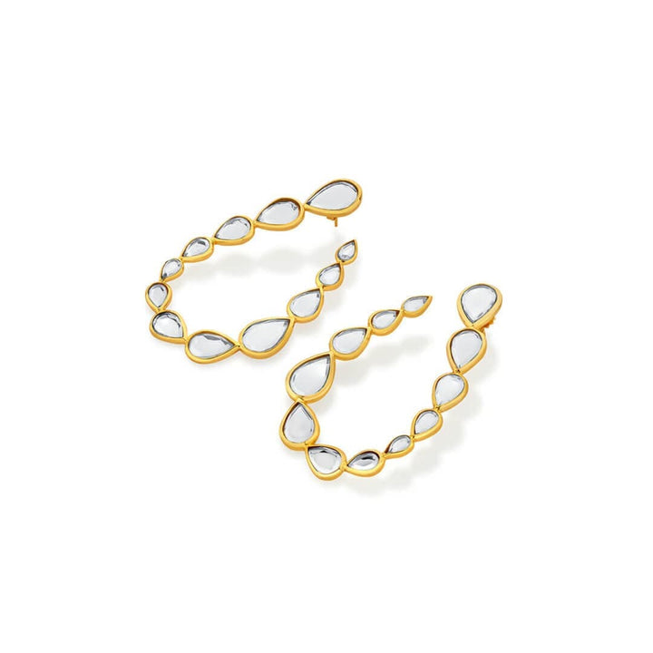 Mirrors on the Move Drop Shaped Earrings - Isharya | Modern Indian Jewelry