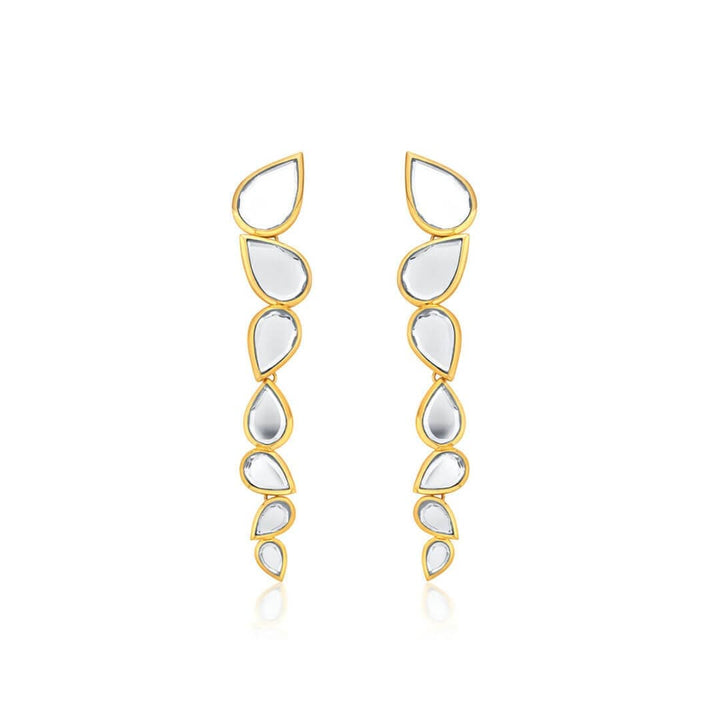 Mirrors on the Move Starlight Dancing Mirror Long Earrings - Isharya | Modern Indian Jewelry