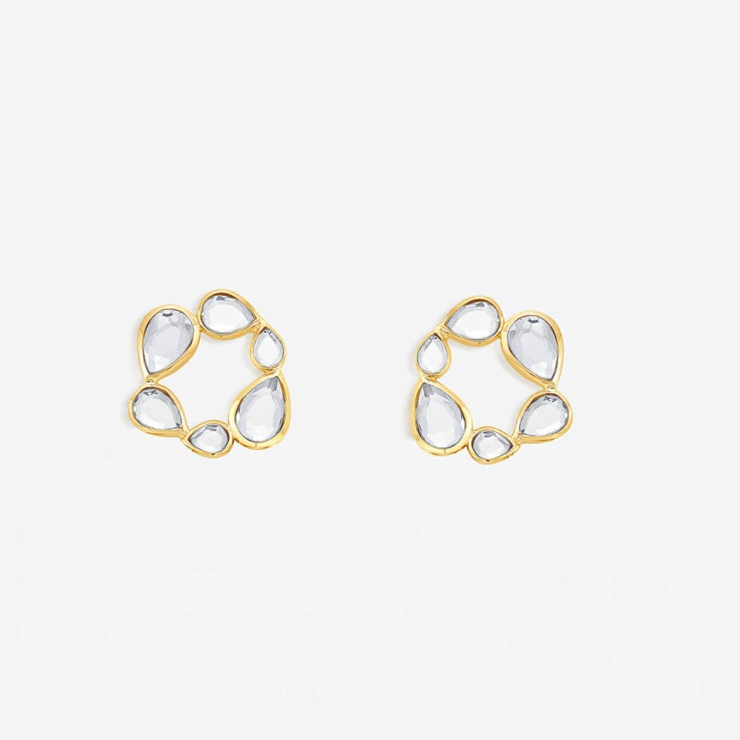 Mirrors on the Move Stud Earrings - Isharya | Modern Indian Jewelry