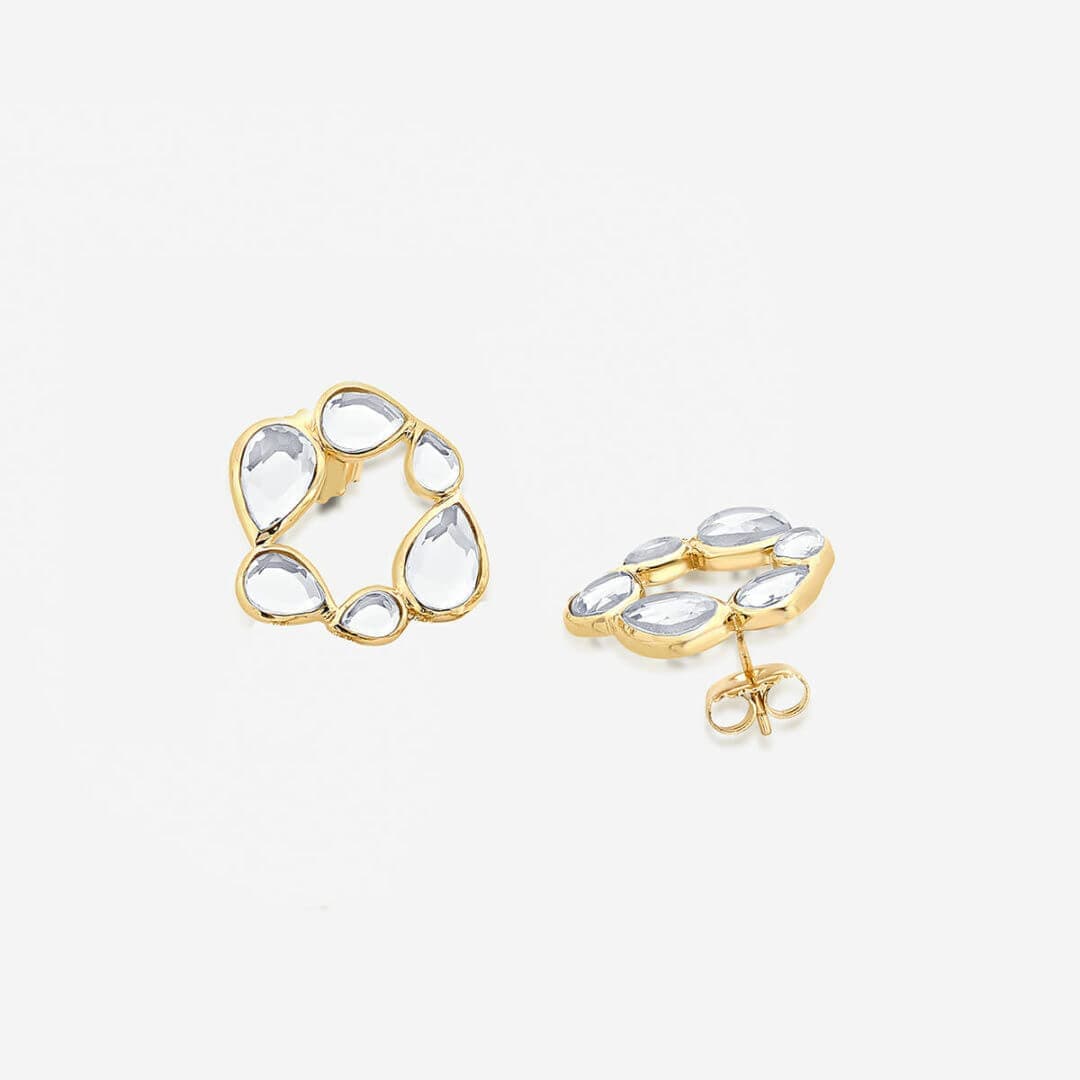 Mirrors on the Move Stud Earrings - Isharya | Modern Indian Jewelry