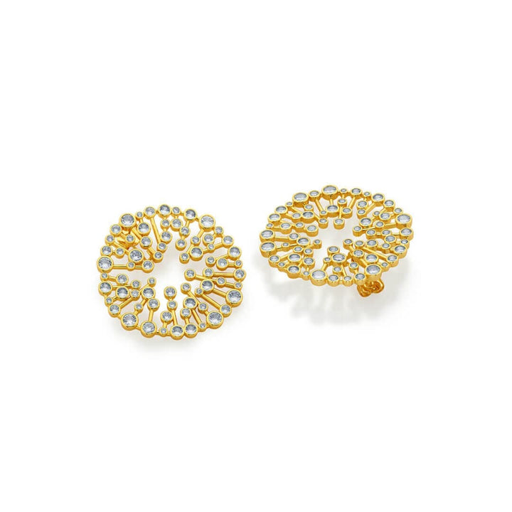 Modern Maharani Starburst Statement Stud Earrings - Isharya | Modern Indian Jewelry
