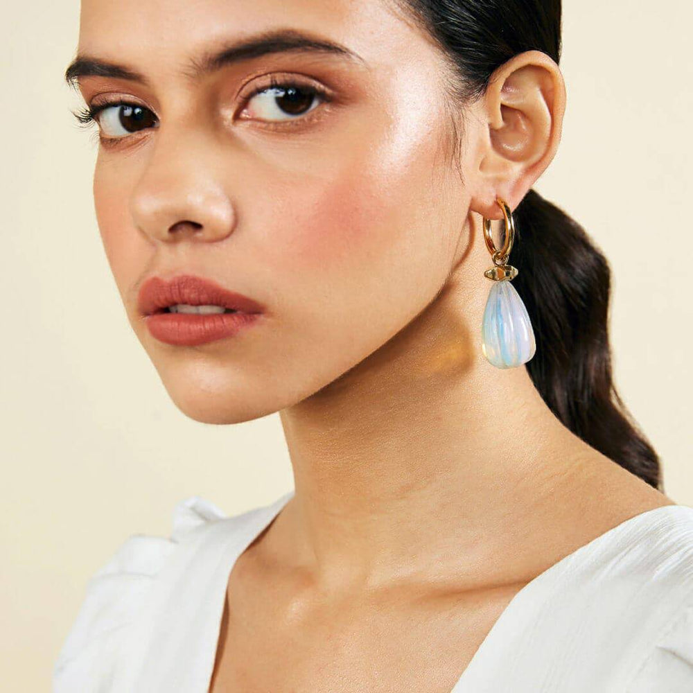 Moonstone Legacy Earrings - Isharya | Modern Indian Jewelry