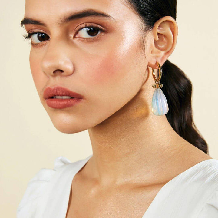 Moonstone Legacy Earrings - Isharya | Modern Indian Jewelry