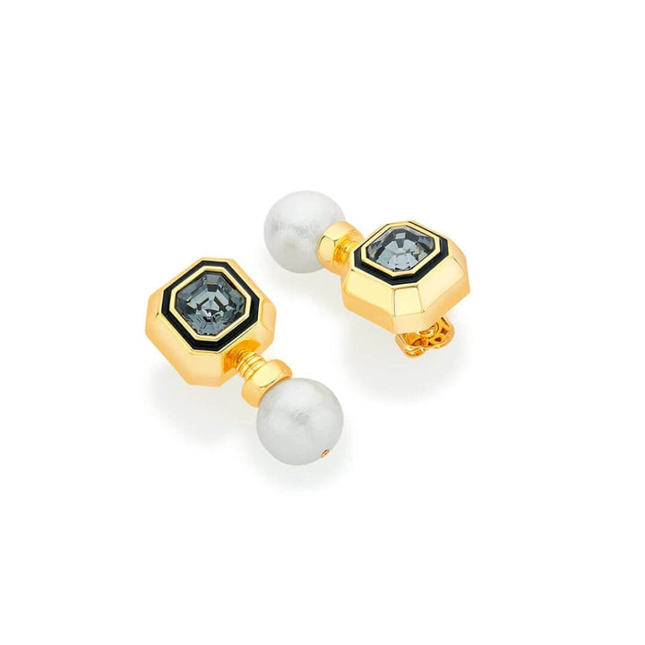 Ocasio-Cortez Grey Crystal Earrings - Isharya | Modern Indian Jewelry