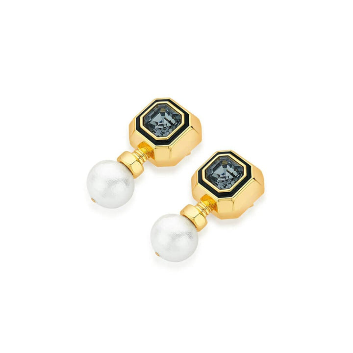 Ocasio-Cortez Grey Crystal Earrings - Isharya | Modern Indian Jewelry