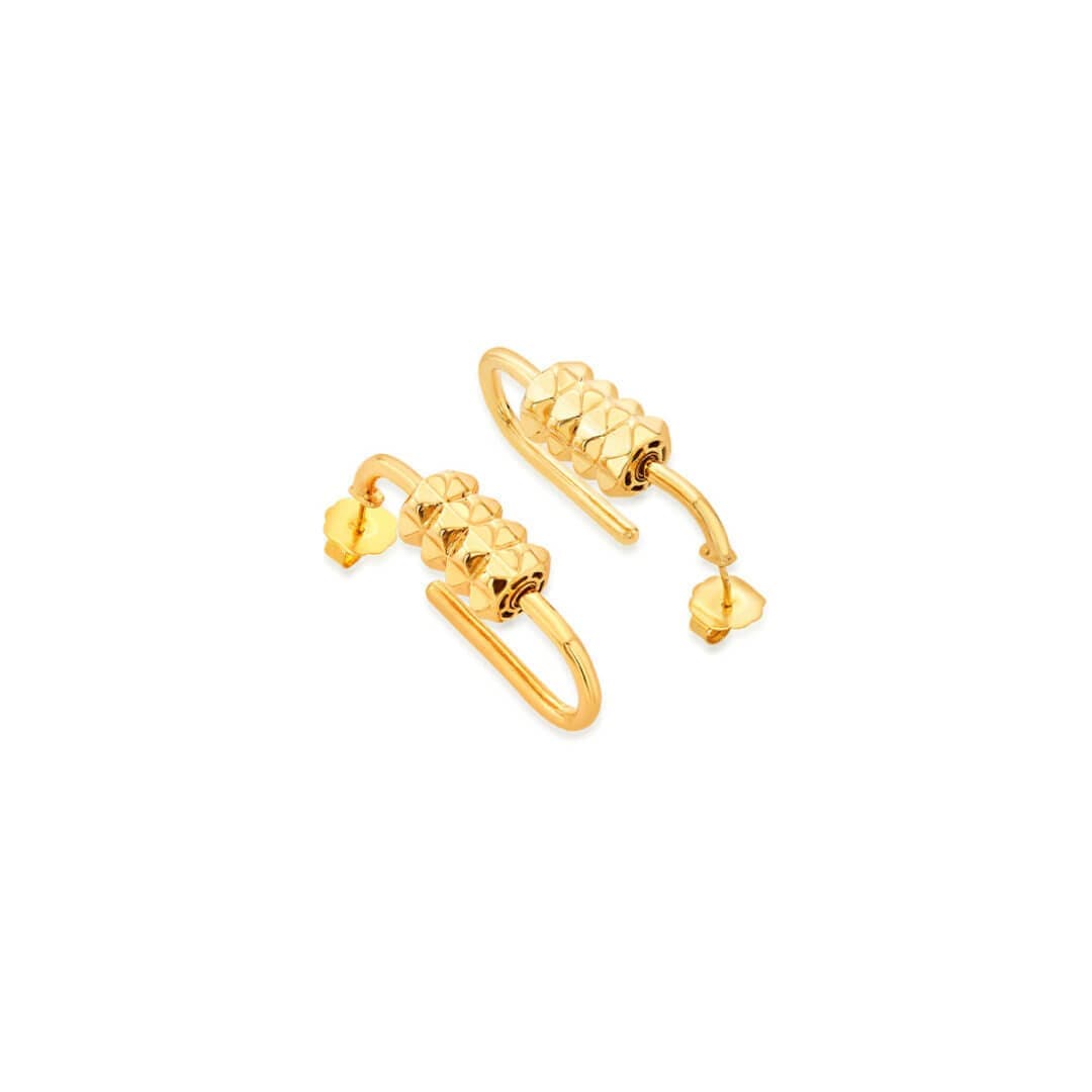 Personalizable Bead Hoop Earrings - Isharya | Modern Indian Jewelry