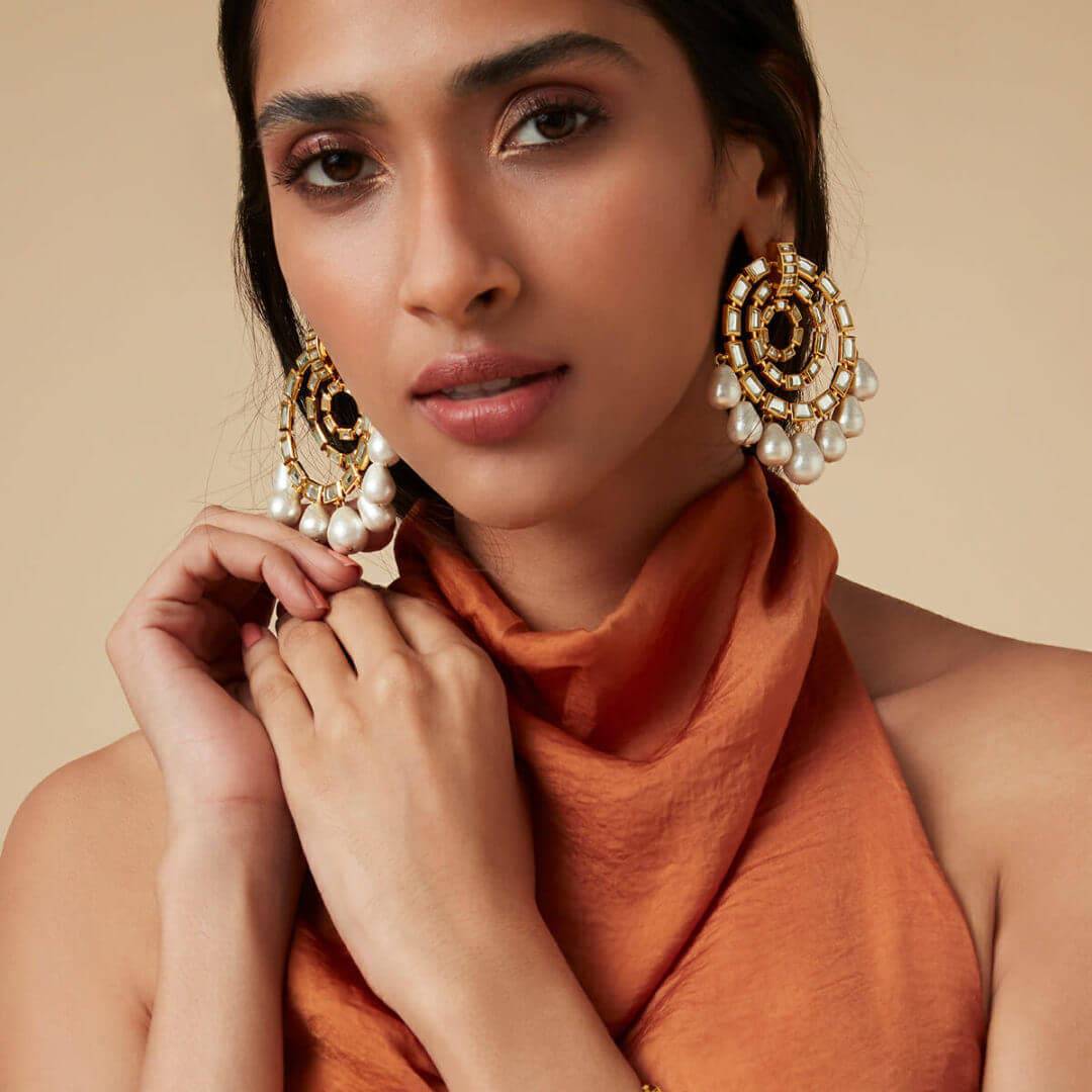 Reflect Pearl Earrings - Isharya | Modern Indian Jewelry