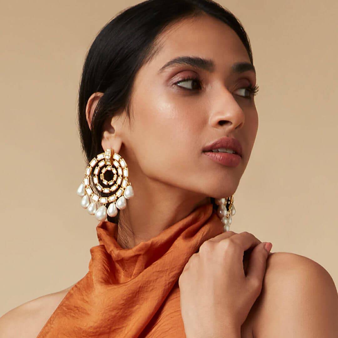 Reflect Pearl Earrings - Isharya | Modern Indian Jewelry