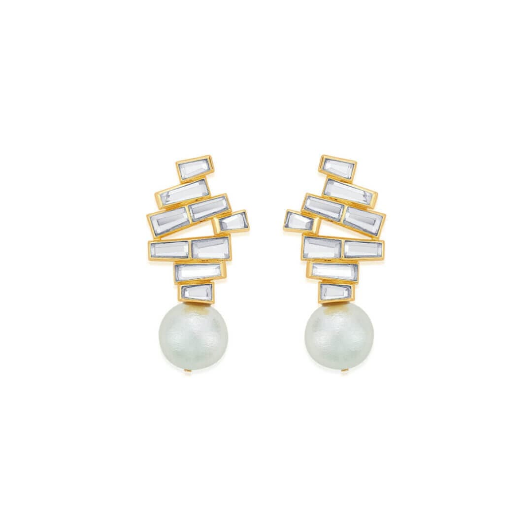 Rise Pearl Drop Earrings - Isharya | Modern Indian Jewelry